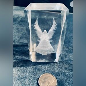Lazer Etched 3-D Angel Paperweight